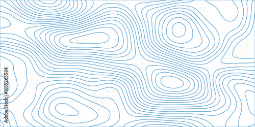 Abstract colorful contour wave lines topographic background, lines map seamless pattern, modern wallpaper texture and realistic design used for banner and posters, mountain relief geographic pattern.