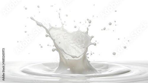 milk splash isolated on white