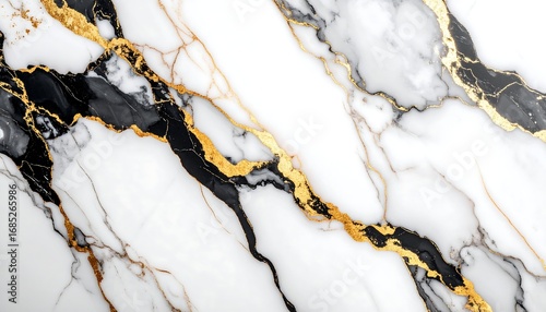 White marble with gold and black veins
