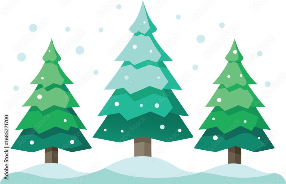 Fototapeta premium Christmas tree vector on transparent background