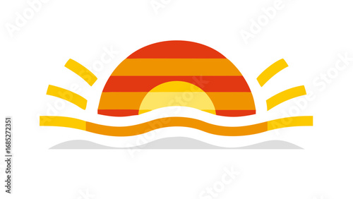 vector illustration of a summer sun