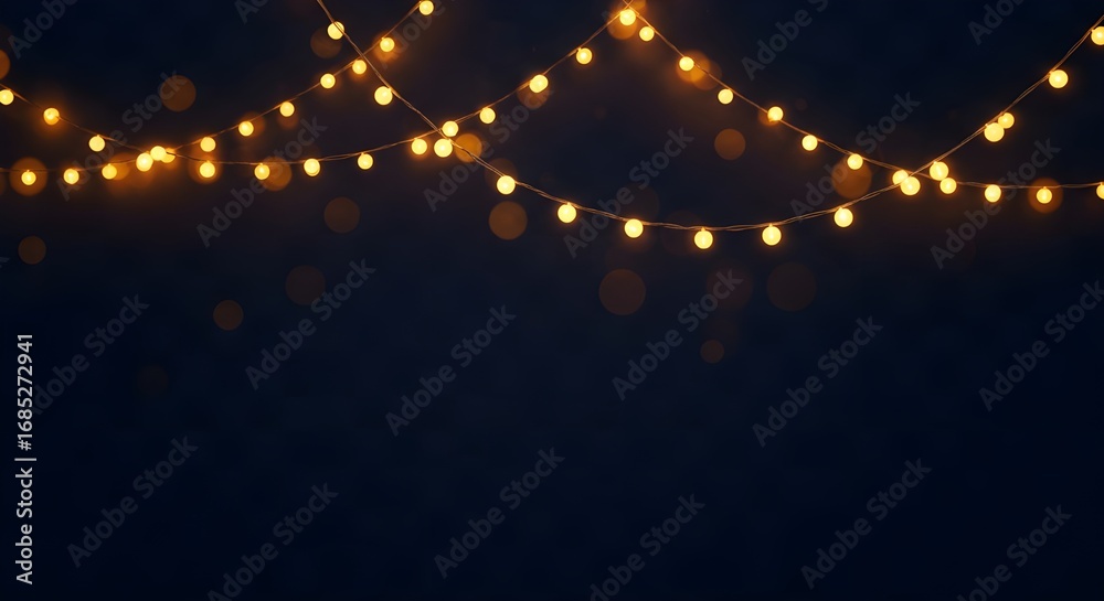 Naklejka premium Garland de Navidad aislada sobre fondo transparente.