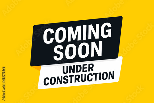 Exciting new project coming soon, under construction, get ready for the big reveal, anticipate the launch with this bold, eye-catching announcement