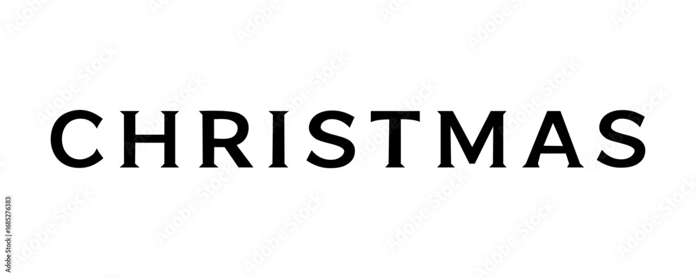 Fototapeta premium Merry Christmas, vector brush lettering. Modern hand drawn calligraphy on white background. Christmas vector illustration in ink. Vector illustration
