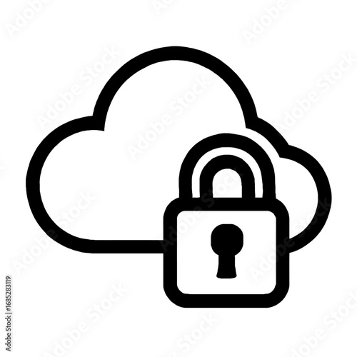 Illustrating comprehensive cloud security, this icon symbolizes advanced data protection, secure online storage, and digital privacy, ensuring confidential information remains safe from unauthorized a