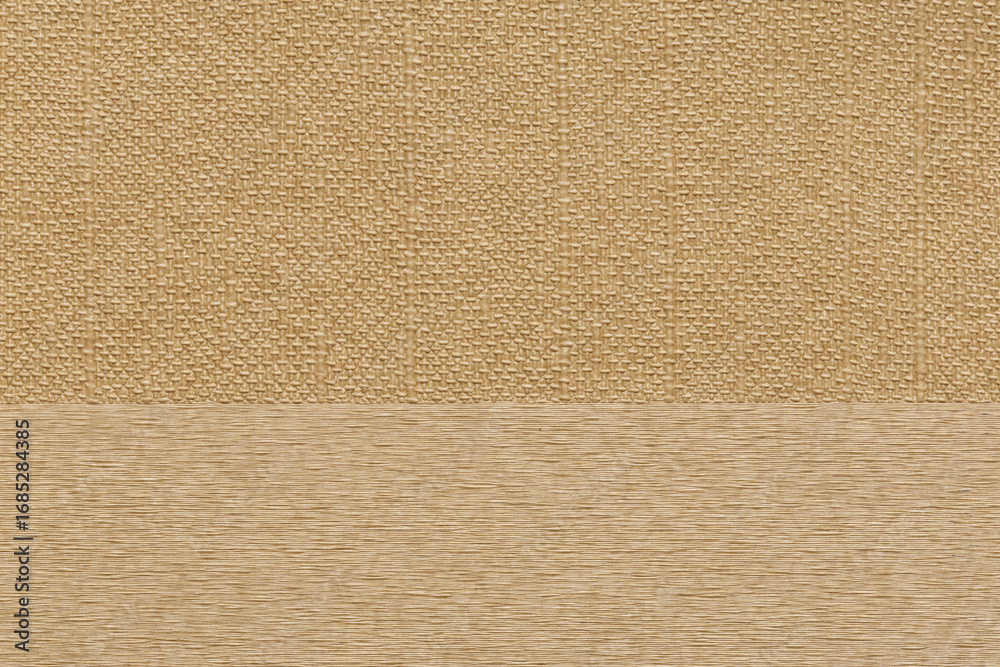 Fototapeta premium Two-tone woven wallpaper texture with horizontal ribbed panel