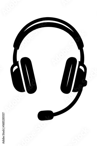 Professional Black Over-Ear Headset with Boom Microphone for Clear Communication, Gaming, VoIP Calls, Online Meetings, Customer Service, and Virtual Conferences – High-Quality Audio Solution for Enhan
