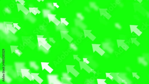 Abstract Arrow Green Background, Chroma key.