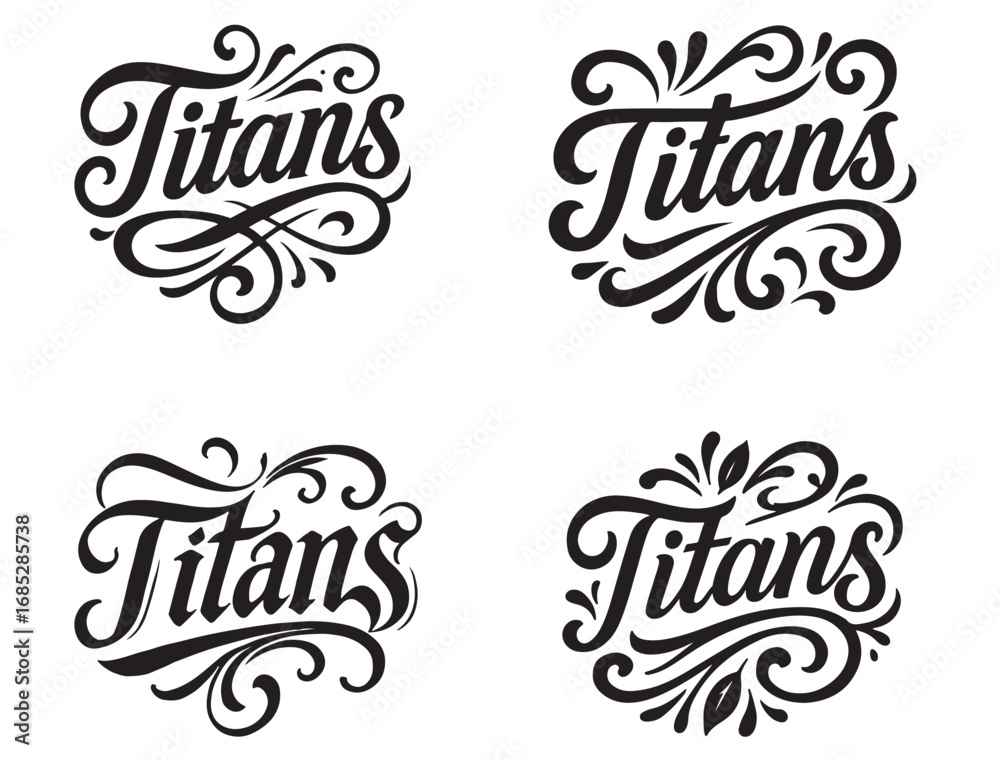 Fototapeta premium TITANS TYPOGRAPHY