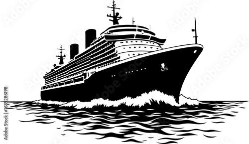 ship in the sea, ship, boat, sea, silhouette, vector, illustration, vessel, transportation, nautical, cruise, cargo, water, fishing, yacht, transport, travel, ocean, submarine, shipping, military, con