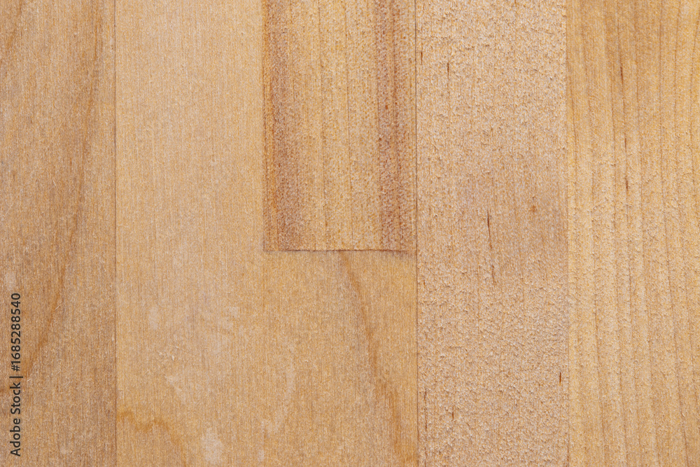 Fototapeta premium Texture of light wood, macro photograph of several pieces joined together