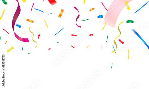 confetti falling down isolated on transparent background