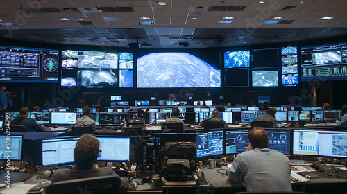 An exoplanet exploration mission control room during a tense mid-journey launch (1)