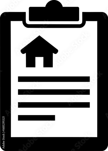 Home inspection report clipboard document icon