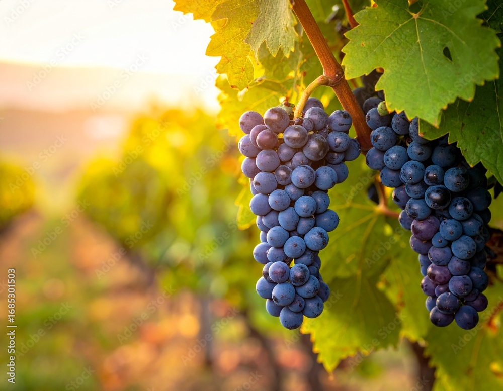 Naklejka premium grapes in a vineyard