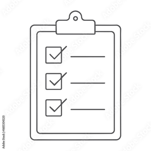 Vector illustration of clipboard with checklist for business concept