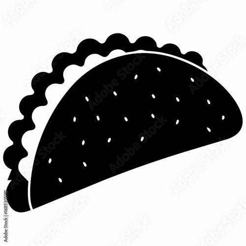 Black Taco Crunch Vector Design