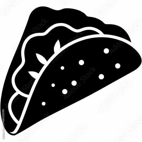 Black Taco Crunch Vector Design