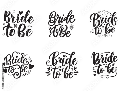 BRIDE TO BE TYPOGRAPHY.