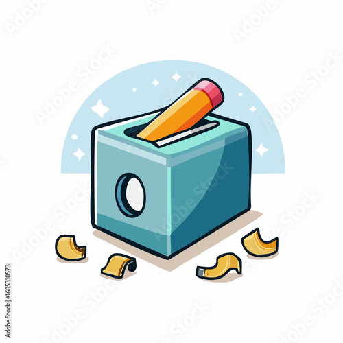 Cute Pixel Art Pencil In A Toaster