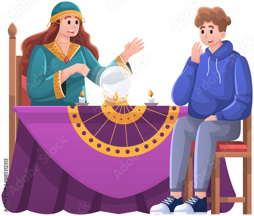 Fortune Teller Oracle Illustration