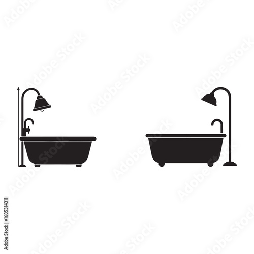 Bathtub Dimensions and Design Considerations for Bathroom Remodeling and Renovation Projects Featuring Different Shower Head Styles