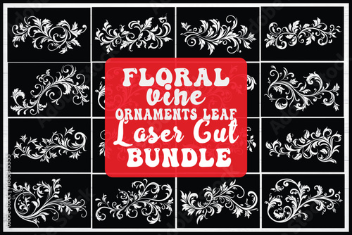 Floral Laser Cut & Engraving Designs bundle

