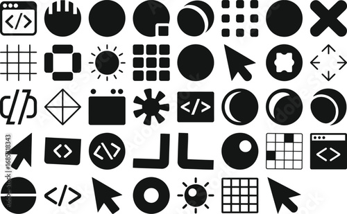 Wallpaper Mural Icons Web Design  Development Symbols Torontodigital.ca