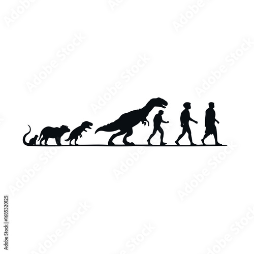 Black vector silhouette of a man and dog playing sports with their child
