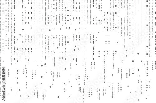 Binary code background. Zero one binary code abstract matrix Design.