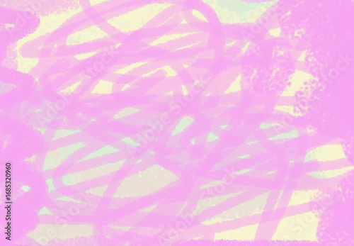 Abstract pink and yellow scribbled background texture