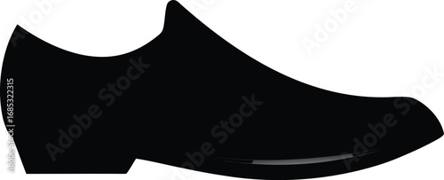 Vector black dress shoe silhouette