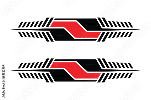Car Stickers and Racing Stripes Vector Template Collection – Sporty Vehicle Body Decals for Auto Modification, Custom Wraps, Tuning Graphics, and High-Speed Design Projects