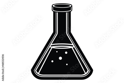 conical flask vector icon