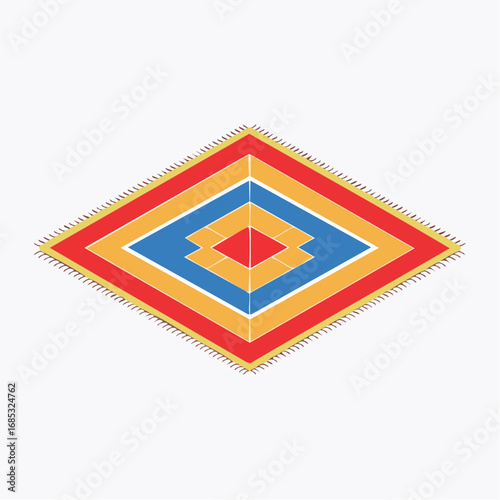 Colorful Geometric Rug Design