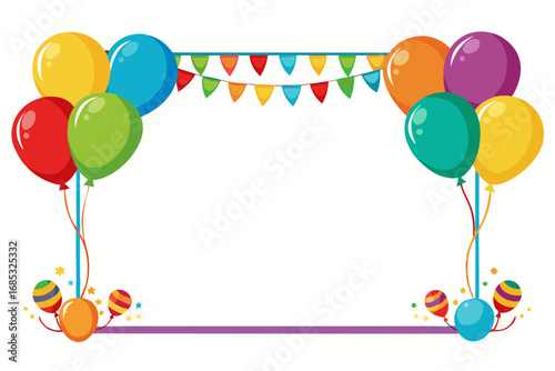birthday card with balloons