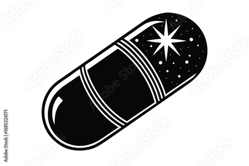 medicine capsule vector icon