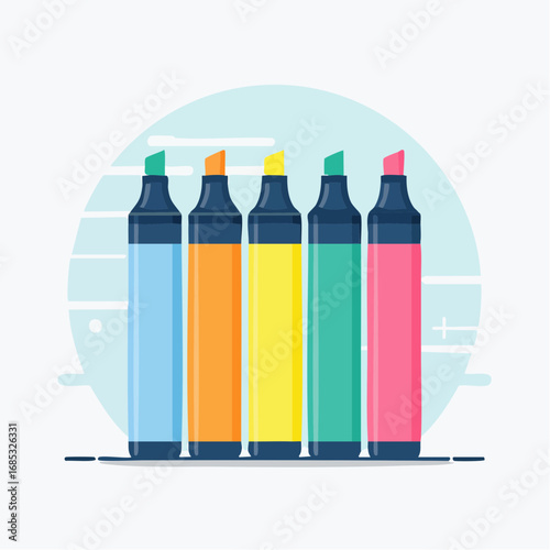 Colorful Highlighters Display