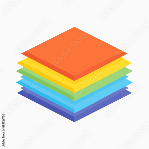 Stacked Colorful Rectangles