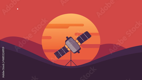 Advanced Satellite Orbiting Earth a Glimpse into Space and Cosmic Nature