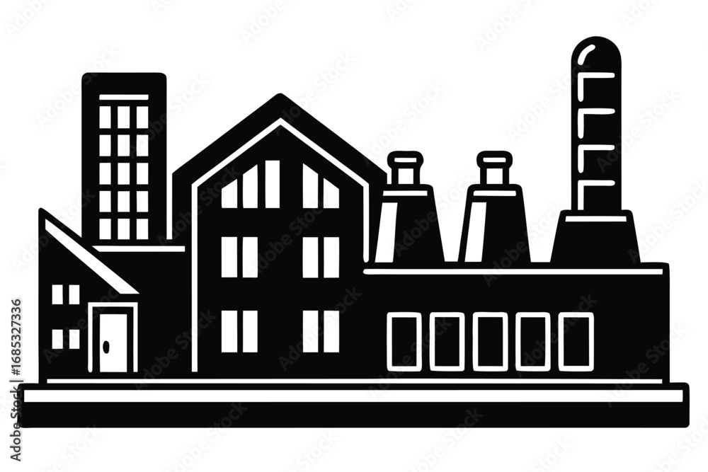 Fototapeta premium pharma factory vector icon