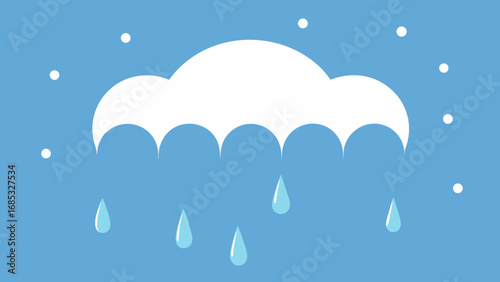 Freezing Sleet Falling on a Cold Day a Harsh Winter Nature Weather Phenomenon