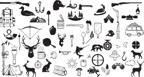 Outdoor Adventures Vector Set