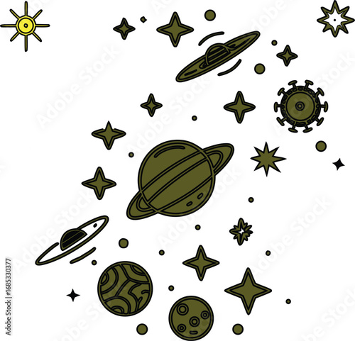 Abstract Cosmic Vector Illustration