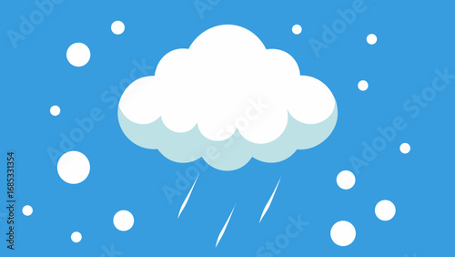 Hailstorm with Large Hailstones Powerful Nature Vector Illustration