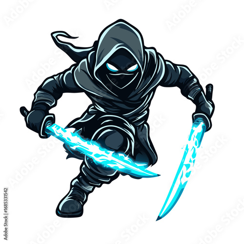black and white mask