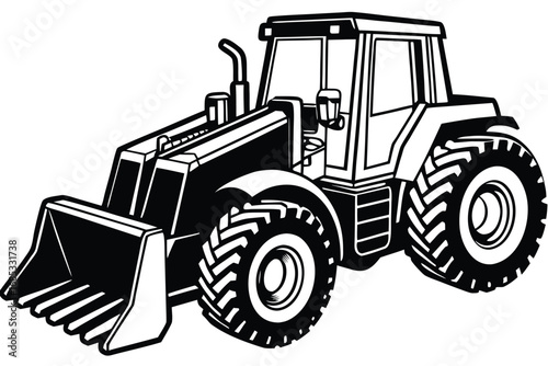 front end loader vector