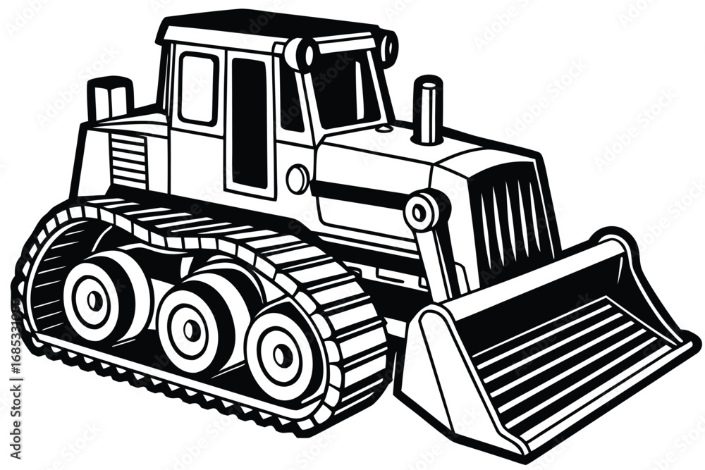 Naklejka premium bulldozer vector