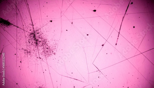 Pink Grunge Film Texture with Scratches and Dust