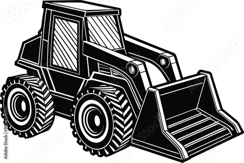 skid steer loader vector